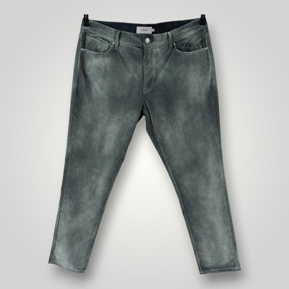 Hudson Zack Corduroy‎ Jeans Mens 42 Green Agave Tapered Stretch Pants
